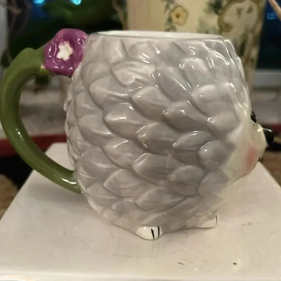 Happy Little Hedge Hog Coffee Tea Soup Hot Chocolate Mug Cup 17.24 ounces - Picture 2 of 12